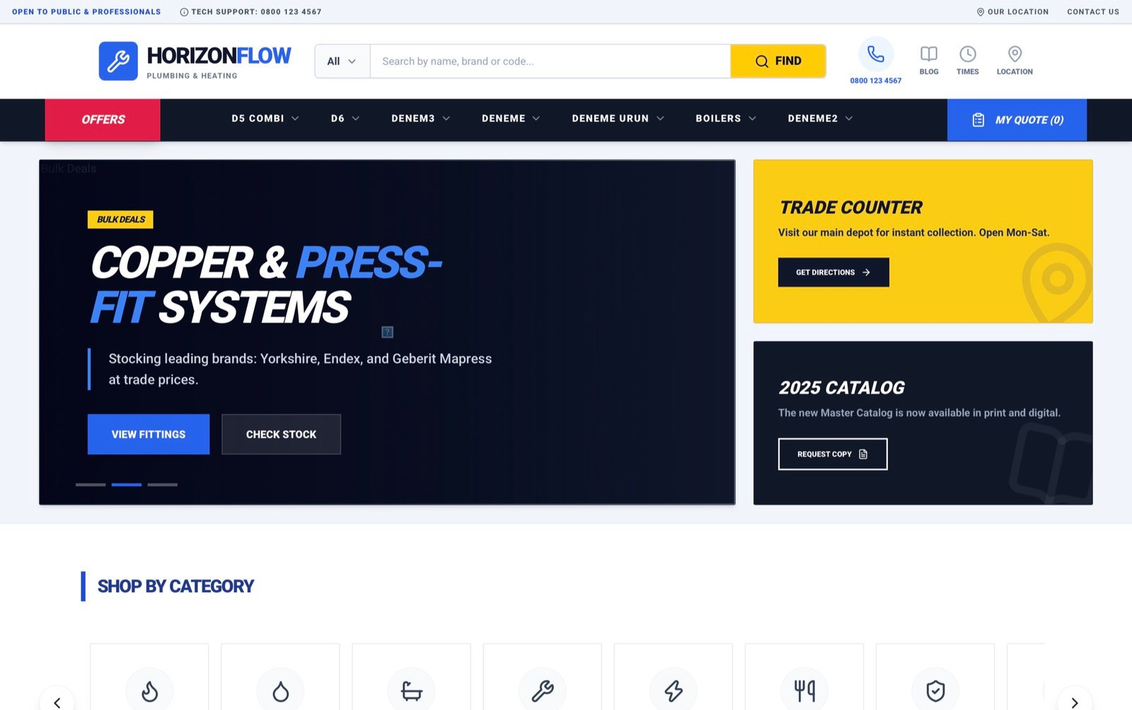 Horizon Flow website project view