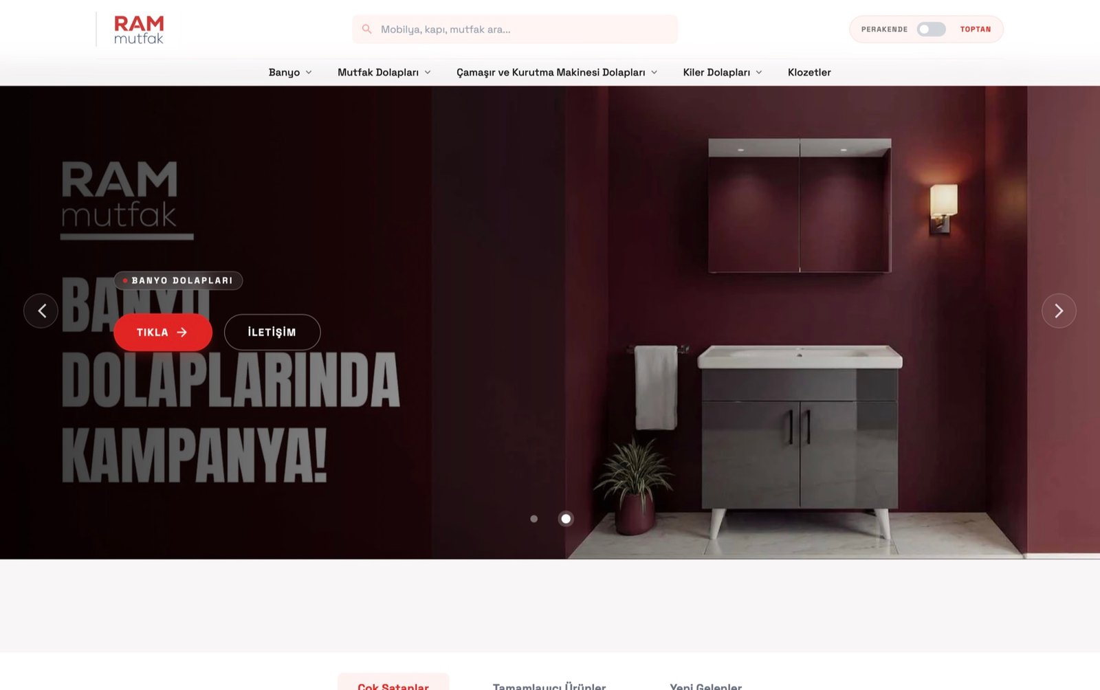 RAM Mutfak website project view